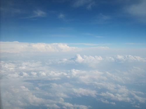 Clouds from a plane - Clouds and skyling from a plane to georgia.