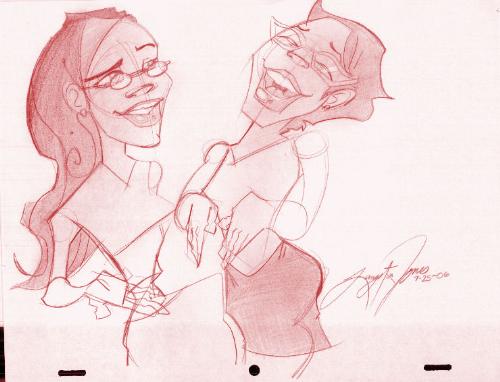 2 women laugh - a drawing I made last year for fun!