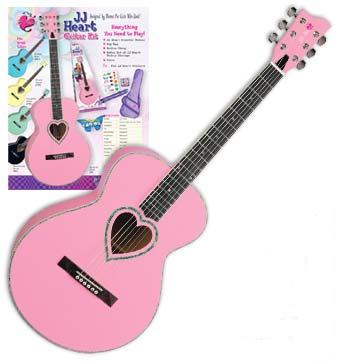 Pink Guitar - I never thought I'd see a pink guitar. I am not fan of pink color but I was so amazed with the pink guitar.