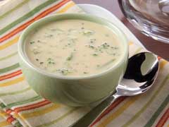 Soup - Creamy broccoli soupe home made in Asian country