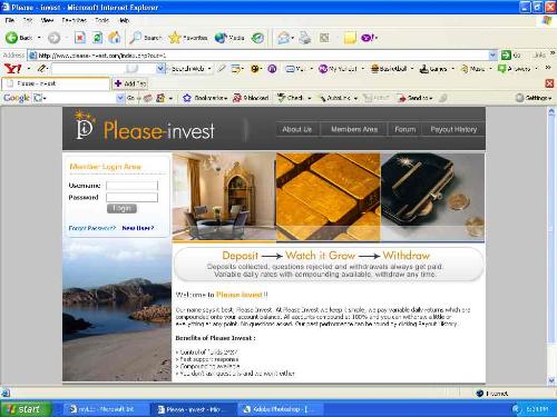 Please-invest webshot - This is a printscreen of the Please-invest website