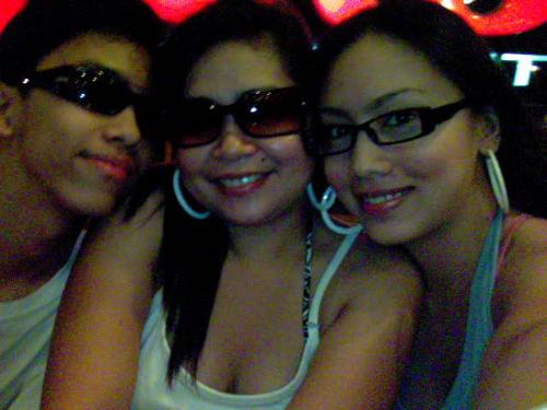 I, joan, and kate! - we were taking pictures before we swim. we're so bored that time!