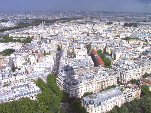 View of Paris - A view of Paris from the second level of Eiffel