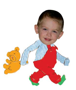 Child - image of child walking with toys