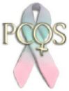 PCOS ribbon - In honor of those who have PCOS- Polycystic Ovarian Syndrome