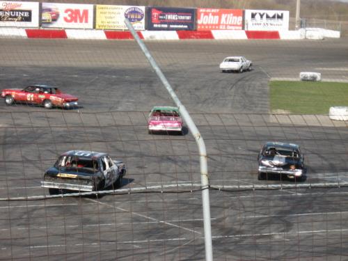 More Fugure 8 Action - Taken at Elko Speedway in Elko Minnesota USA 4-21-07.  This was a special event called Eve of Destruction.
