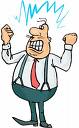 Anger - The man is angry because of a certain situation that he can't handle. There are some people who gets angry easily and some don't.