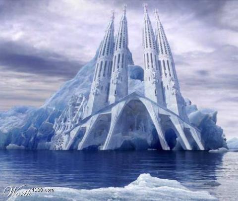 a castle in the ice? - wow