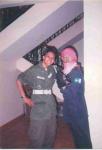 The terrorist and Counter terrorist... Who's going - This was taken during my military training at Fort Bonifacio. We had a tour at the museum and it so happened that I saw this maniquin so my co-military police took a shot.