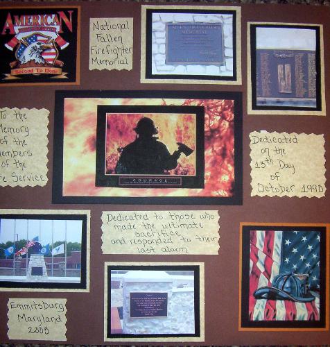 firefighter memorial - Pictures taken at Emmitsburg, Maryland at the National Fire Academy, firefighter's memorial wall
