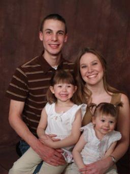 family pic spring '07 - Me, My hubby and two daughters, 3.5 and 19 months.