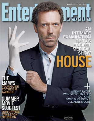 House Mag - House on a magazine cover. Hugh Laurie the stunning achievment as televsion doctor.