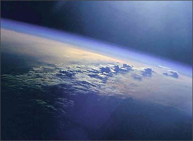 Photo taken by anisotropy probe. - Photo of the surface of an astronomic object taken by a probe.