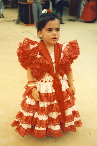 Spanish Child - Child dressed for the Fiesta de los Patios in Cordoba