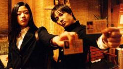 final shot - Gyeon-woo and Sassy Girl dressed in highschool uniform showing their identification card