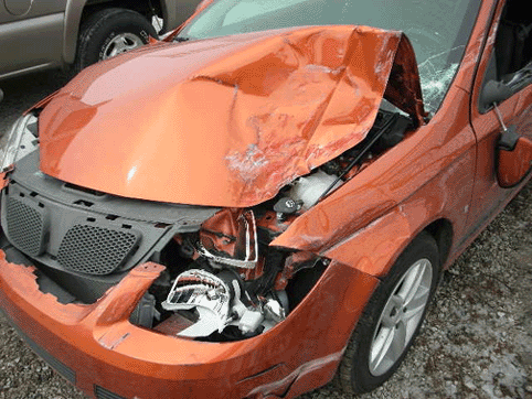 car -  crashed car
