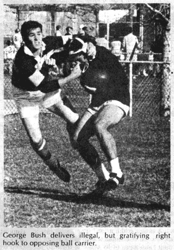 Bush Yale - Bush delivering a right hook at yale