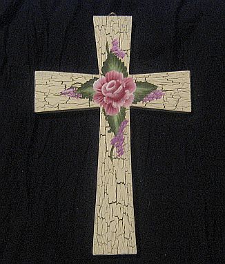 Painted Wall Cross - This is one of the wall crosses I paint and sell.