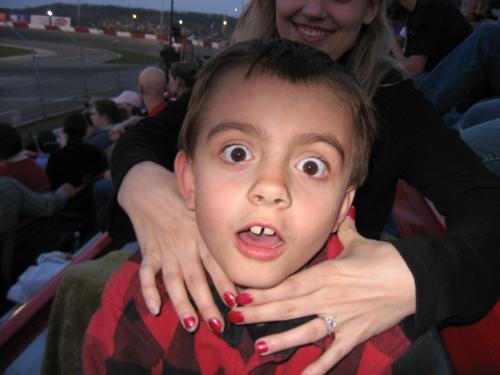Get it right or get choked. -  My eldest grandson being choked by my daughter.  Hahahahahaha! Not really though.
