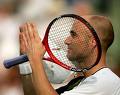 Andre Agassi - Andre Agassi is my favorite tennis player, he is really a cool guy, i like his continuity in game, his hard working skills, his patience, and also do you people remember, at the time of his last game, he losed the match, but still he showed a good attitude towards his opponent,just like a true sports man