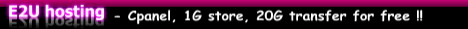 E2U hosting banner - A nice, free hosting service that my site's in