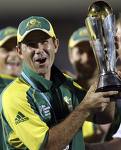 australia or srilanka??????/ - australian captain holding champions trophy