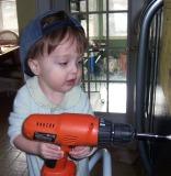 Handy Man - He loves trying to use the drill! Handy Man - He loves trying to use the drill!