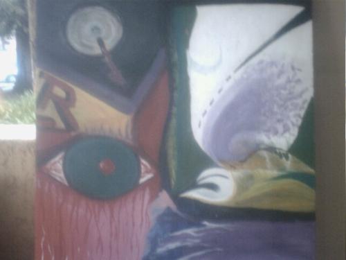 Art 1st try acrylics on plywood - Please give me constructive criticism? Is that how one spells that?
