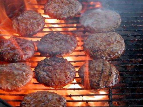 Grilling burgers - Grilling some good burgers on the grill