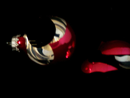 broken christmas ball - it just feels so sad