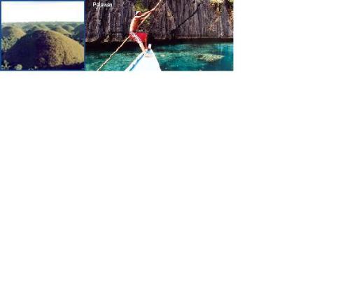 Tourist Destinations in Philippines - The famous Chocolate Hills in Bohol and the Last Frontier - Palawan