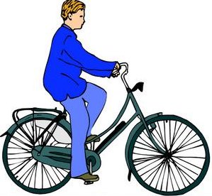Bike Rider - Clip art image of a person riding a bike Bike Rider - Clip art image of a person riding a bike