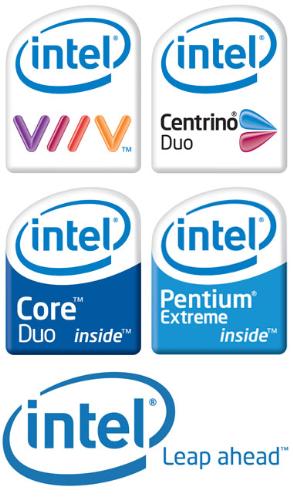 Intel Logos - Logos of Intel's Processors