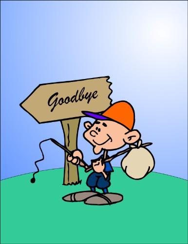 good bye - leaving and saying good bye, cartoons