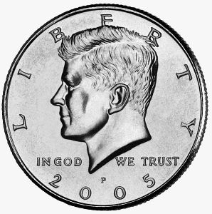 Half-Dollar - A US half dollar. You don't see to many of these floating around anymore.