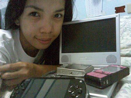 with my psp - nice psp jen.