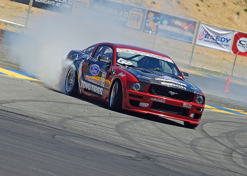 mustang on a drift - mustang on a drift. it's beautiful. isn't it?