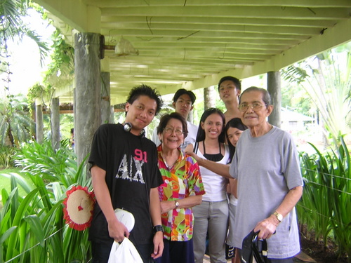 Grandpa's the one with gray shirt  - All of my Grandparents' grandchildren share close relationship with them. :)