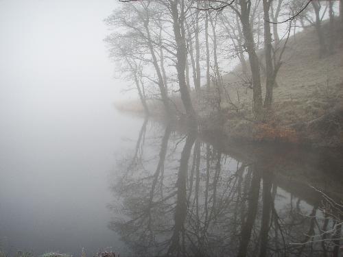 Frosty morn Barrhead Dams. - Early morning at the Dams with frost and fog.  The dams are on the road between Barrhead and Newton Mearns to the south of Glasgow