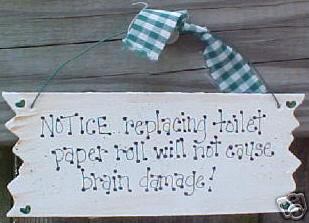 notice - notice toilet paper