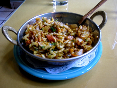 bhelpuri - One famous Indian food in a restaurant of Manhattan.