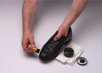 polish your shoes - One should polish his/her shoes regularly
