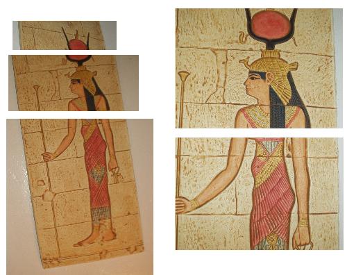 I found this at a thrift store! - I found this cool plaster tile at the Goodwill a couple of years ago. I paid $8.00 for it and I thought that was kind of expensive at the time but I just loved it! Someone had been given it as a wedding gift. I know this because it still had its note tag with their names and was actually still in the box that they gave it to the wedding couple in. It's been hanging on my wall ever since. I did do some cut and pasting to the picture of this item so that it will not offend anyone with inappropriate pictures. So no mature content here!!!