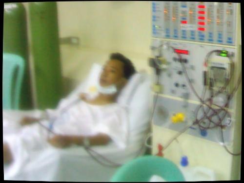 boy dialysis - having a dialysis at the hospital