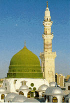 Prophet's mosque - This the place where PROPHET MOHAMMAD(MAY GOD BLESS ON HIM)prays the ALLAH and where he leave.