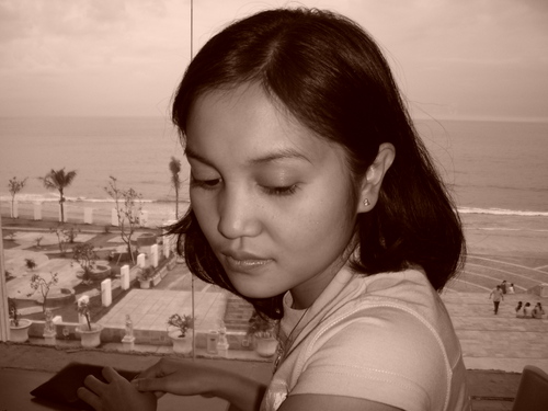 Its me - my picture, black and white
