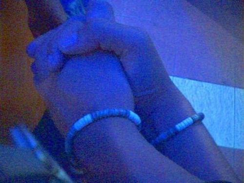 Holding Hands - I got a pair of bracelet last year and gave one of them to my hubby. Up until now we still have it. Its like a promise from each other that we will not let go each other.