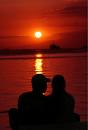 sunset - lovers watching the sunset