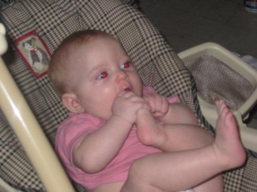 sianna -  u love those toes dont u baby girl mommy loves you