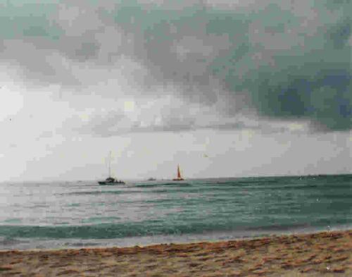 Hawaii - Picture of Waikiki Beach that I took while in Hawaii. It was cloudy that day.